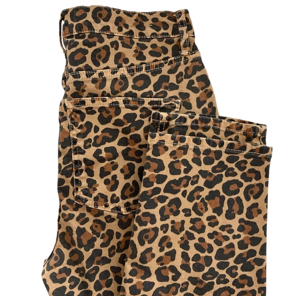 BODEN Leopard Animal Print Mid Rise Slim Leg Jeans Brown - Picture 11 of 14